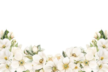 Tasarım için suluboya çiçekler arka plan vektörü.