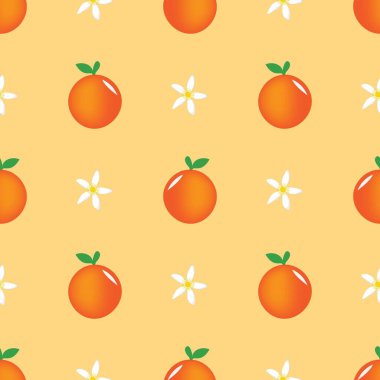 Portakal meyveli kusursuz desen.