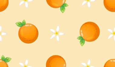 Portakal meyveli kusursuz desen.