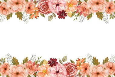 Tasarım için suluboya çiçekler arka plan vektörü.