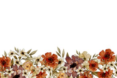 Tasarım için suluboya çiçekler arka plan vektörü.