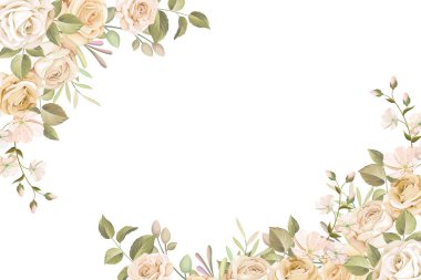 Tasarım için suluboya çiçekler arka plan vektörü.