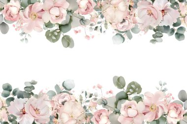 Tasarım için suluboya çiçekler arka plan vektörü.