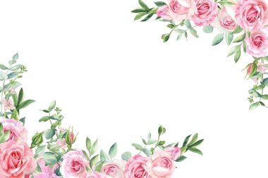 Tasarım için suluboya çiçekler arka plan vektörü.