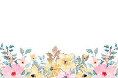 Tasarım için suluboya çiçekler arka plan vektörü.