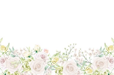 Tasarım için suluboya çiçekler arka plan vektörü.