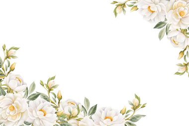 Tasarım için suluboya çiçekler arka plan vektörü.