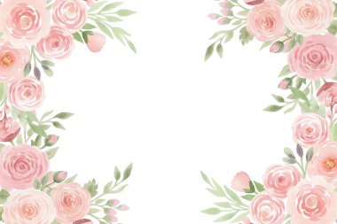 Tasarım için suluboya çiçekler arka plan vektörü.