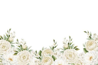 Tasarım için suluboya çiçekler arka plan vektörü.