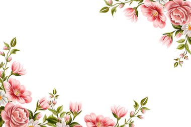 Tasarım için suluboya çiçekler arka plan vektörü.