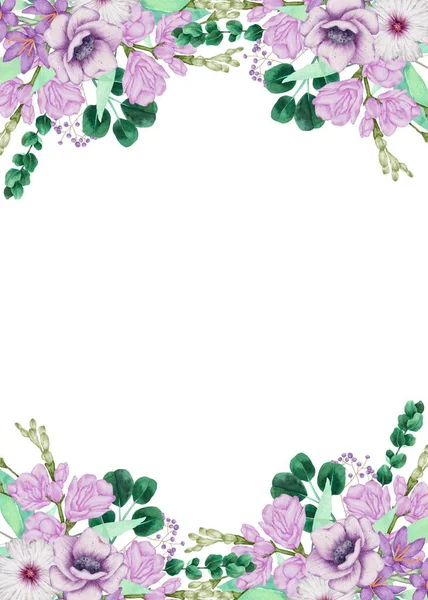 Tasarım için suluboya çiçekler arka plan vektörü.