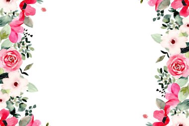 Tasarım için suluboya çiçekler arka plan vektörü.