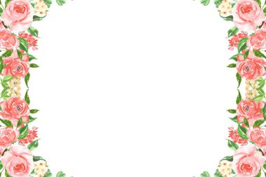 Tasarım için suluboya çiçekler arka plan vektörü.