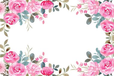 Tasarım için suluboya çiçekler arka plan vektörü.