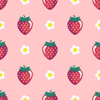 Tatlı çilekli kusursuz desen..