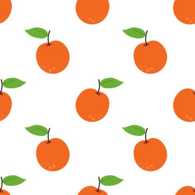 Portakal meyveli kusursuz desen.