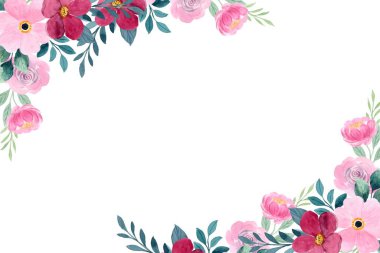 Tasarım için suluboya çiçekler arka plan vektörü.