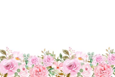 Tasarım için suluboya çiçekler arka plan vektörü.