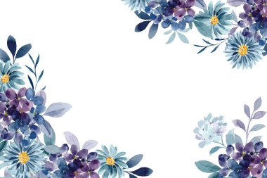 Suluboya vektör çiçek arkaplan, desen, doku. Tasarım, pastel renk, çerçeve