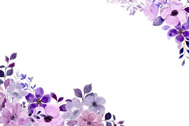 Suluboya vektör çiçek arkaplan, desen, doku. Tasarım, pastel renk, çerçeve