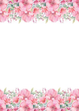 Düğün, doğum günü, kart, arkaplan, davetiye, duvar kağıdı, çıkartma, dekorasyon için çiçek suluboya çiçek..