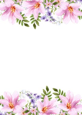 Düğün, doğum günü, kart, arkaplan, davetiye, duvar kağıdı, çıkartma, dekorasyon için çiçek suluboya çiçek..