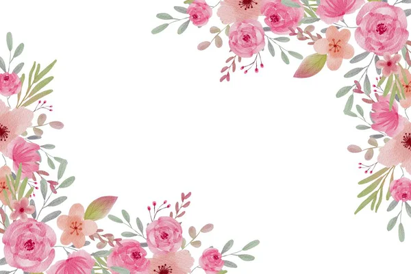 Tasarım için suluboya çiçekler arka plan vektörü.