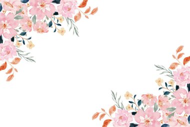 Tasarım için suluboya çiçekler arka plan vektörü.