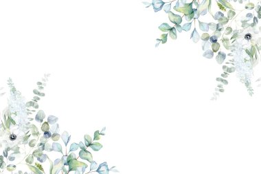 Tasarım için suluboya çiçekler arka plan vektörü.