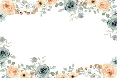 Tasarım için suluboya çiçekler arka plan vektörü.