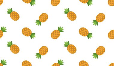 Ananassız desen, tropik olgun meyve.