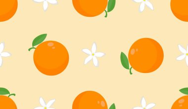 Portakal meyveli kusursuz desen.