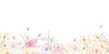 Sanatsal Suluboya Çiçek Buketi ile Kutlayın Elle boyanmış Sulu Renk Çiçekler Çiçek Çiçekli Çiçek Resimleri Kaprisli Sulu Renk Çiçeği Düğünler İçin Mükemmel