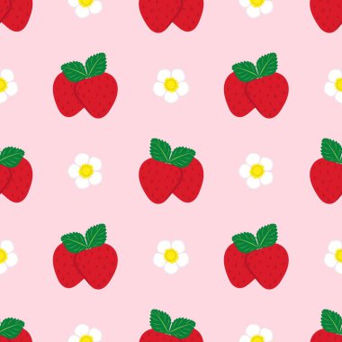 Tatlı çilekli kusursuz desen..