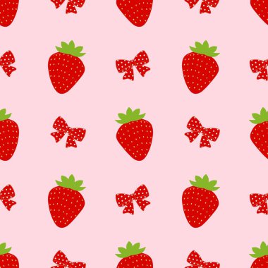 Tatlı çilekli kusursuz desen..