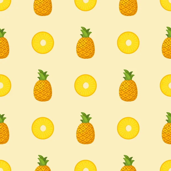 Ananassız desen, tropik olgun meyve.