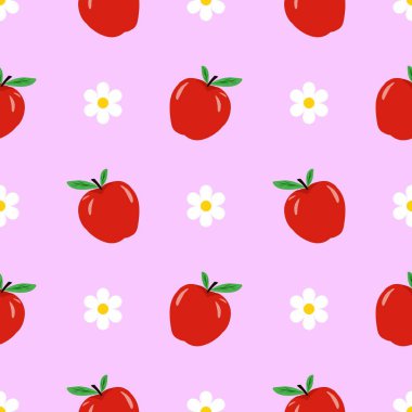 Çizgi film kırmızı elmasız desen