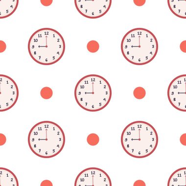 Kusursuz Desensiz Saat Vektörü İllüstrasyonu