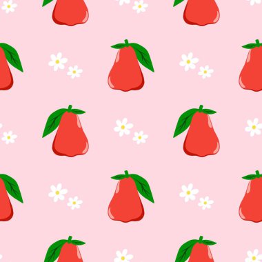 gül elması desensiz kumaş, basit elma meyvesi tatlı kare arka planda tekrar, resimli meyve desenli duvar kağıdı