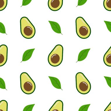 Avokado desenli geometrik dikişsiz. taze avokado deseni.