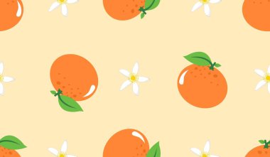 Portakal meyveli kusursuz desen.