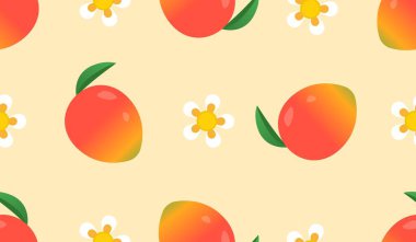 Mango meyveli, pürüzsüz bir şekil. Beyaz arka planda yaz tropikal meyveleri.