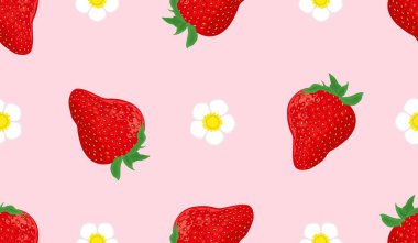 Tatlı çilekli kusursuz desen..