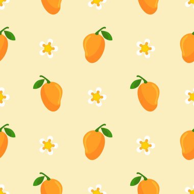 Mango meyveli, pürüzsüz bir şekil. Beyaz arka planda yaz tropikal meyveleri.