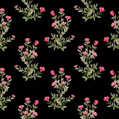 Çiçeksiz vektör desenli illüstrasyon çiçek arkaplanı