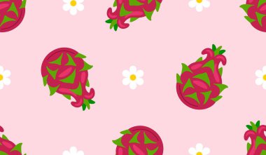 Ejderha meyvesinin kusursuz vektör arkaplanı