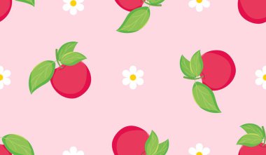 Çizgi film kırmızı elmasız desen