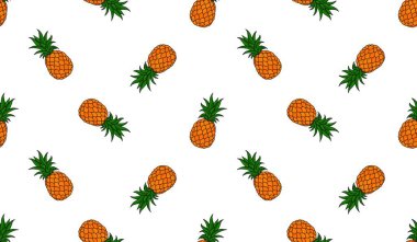 Ananassız desen, tropik olgun meyve.