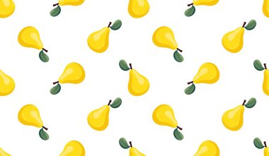 Armutsuz desen. Meyve arkaplanı. Güzel vektör baskısı.