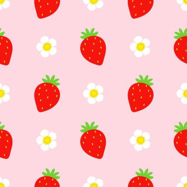 Tatlı çilekli kusursuz desen..